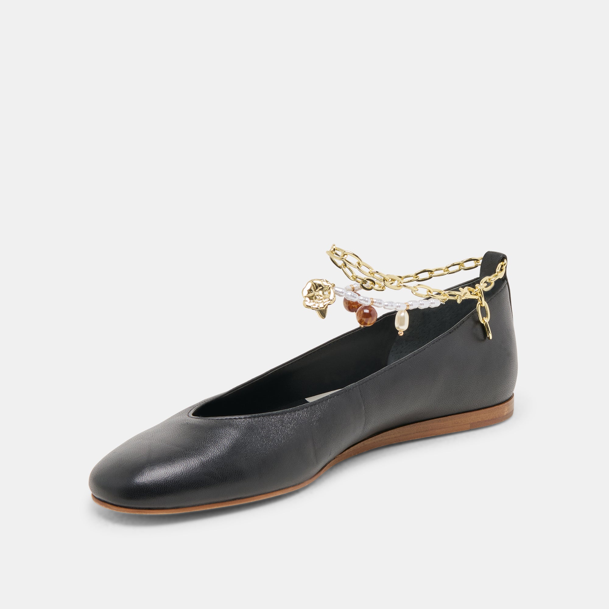 BAIDEN BALLET FLATS BLACK LEATHER - view 4