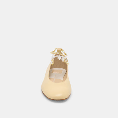 BAIDEN BALLET FLATS WARM NATURAL LEATHER