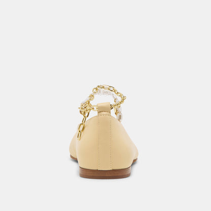 BAIDEN BALLET FLATS WARM NATURAL LEATHER