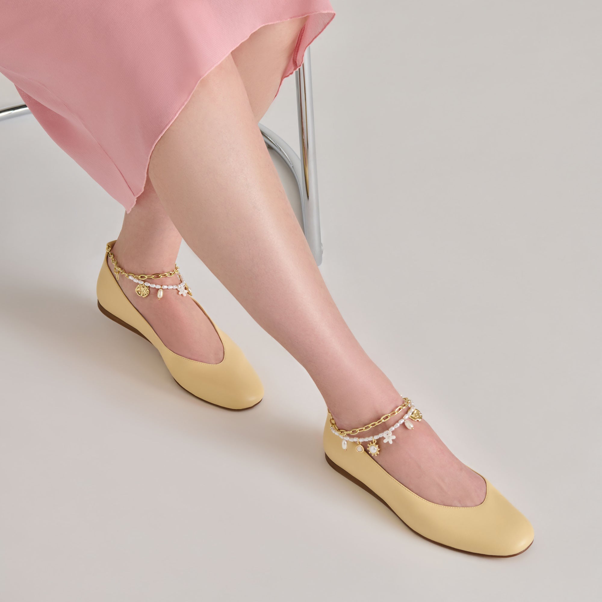 BAIDEN BALLET FLATS WARM NATURAL LEATHER - view 4