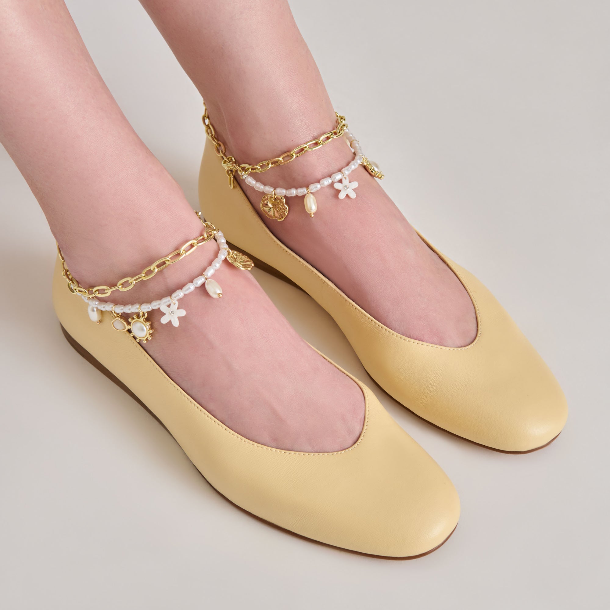 BAIDEN BALLET FLATS WARM NATURAL LEATHER - view 2