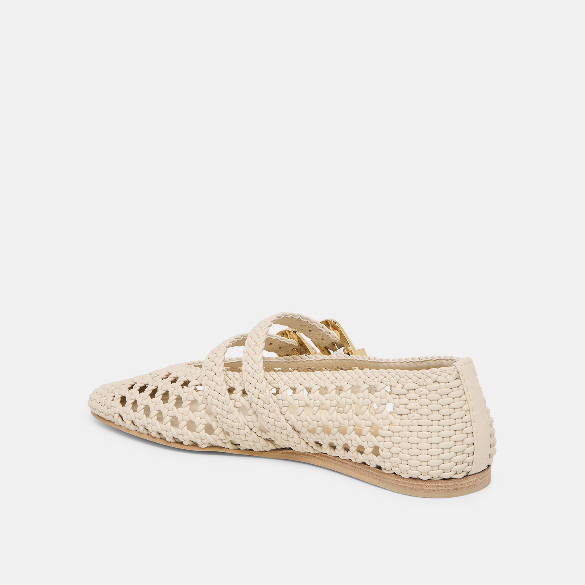 BAYLEE WOVEN BALLET FLATS CREME WOVEN STELLA
