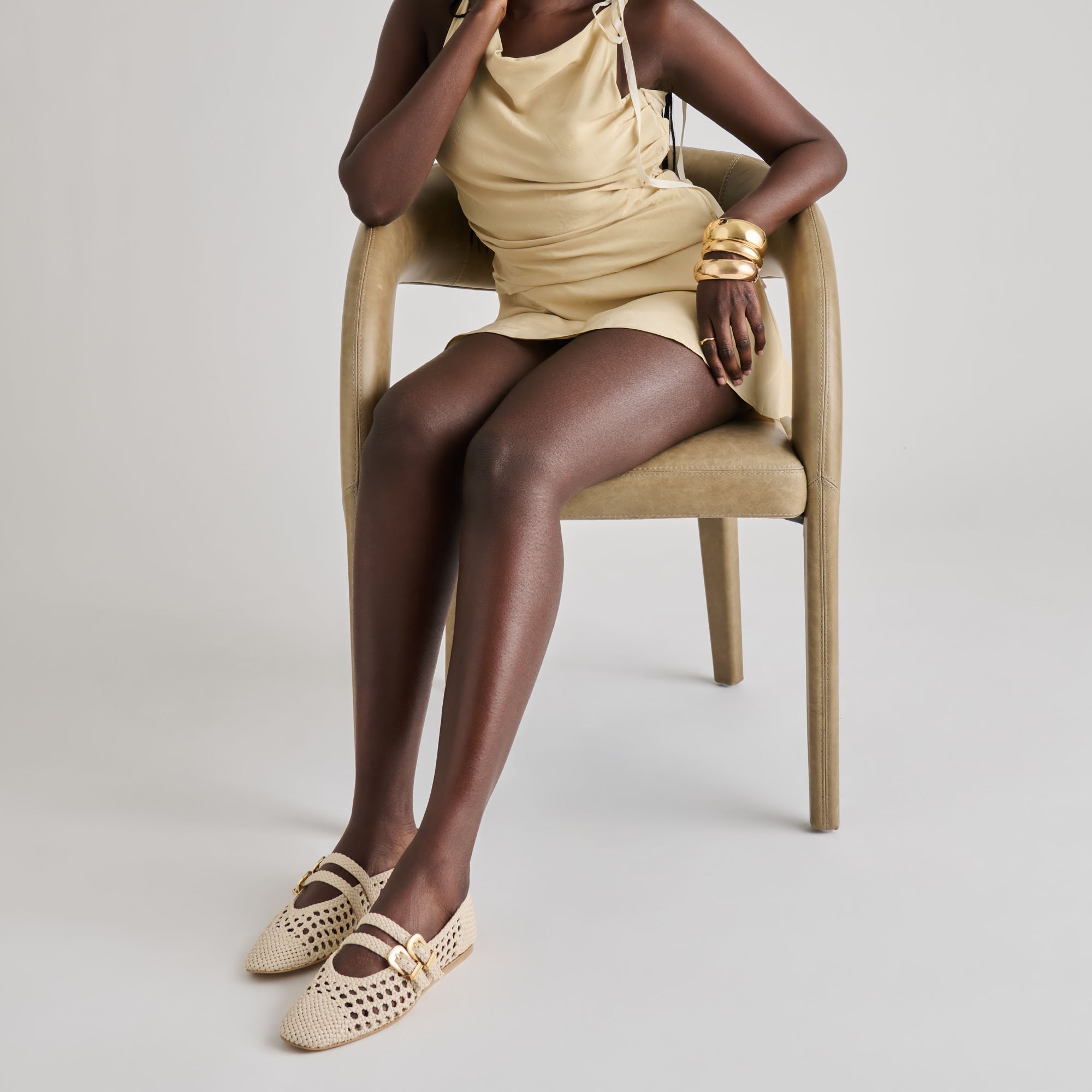 BAYLEE WOVEN BALLET FLATS CREME WOVEN STELLA - view 8