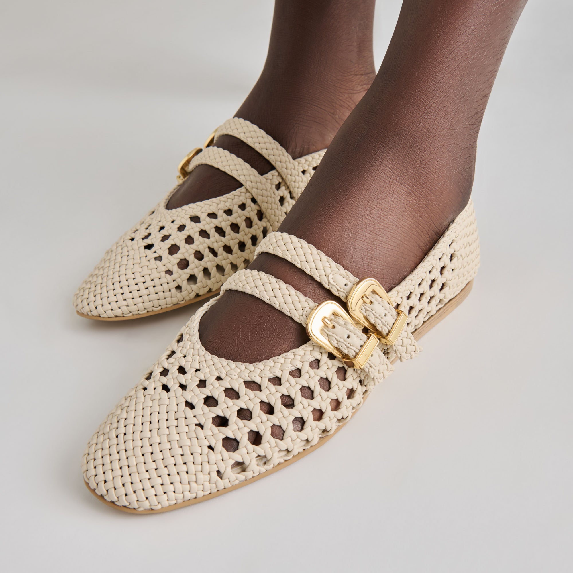 BAYLEE WOVEN BALLET FLATS CREME WOVEN STELLA - view 4