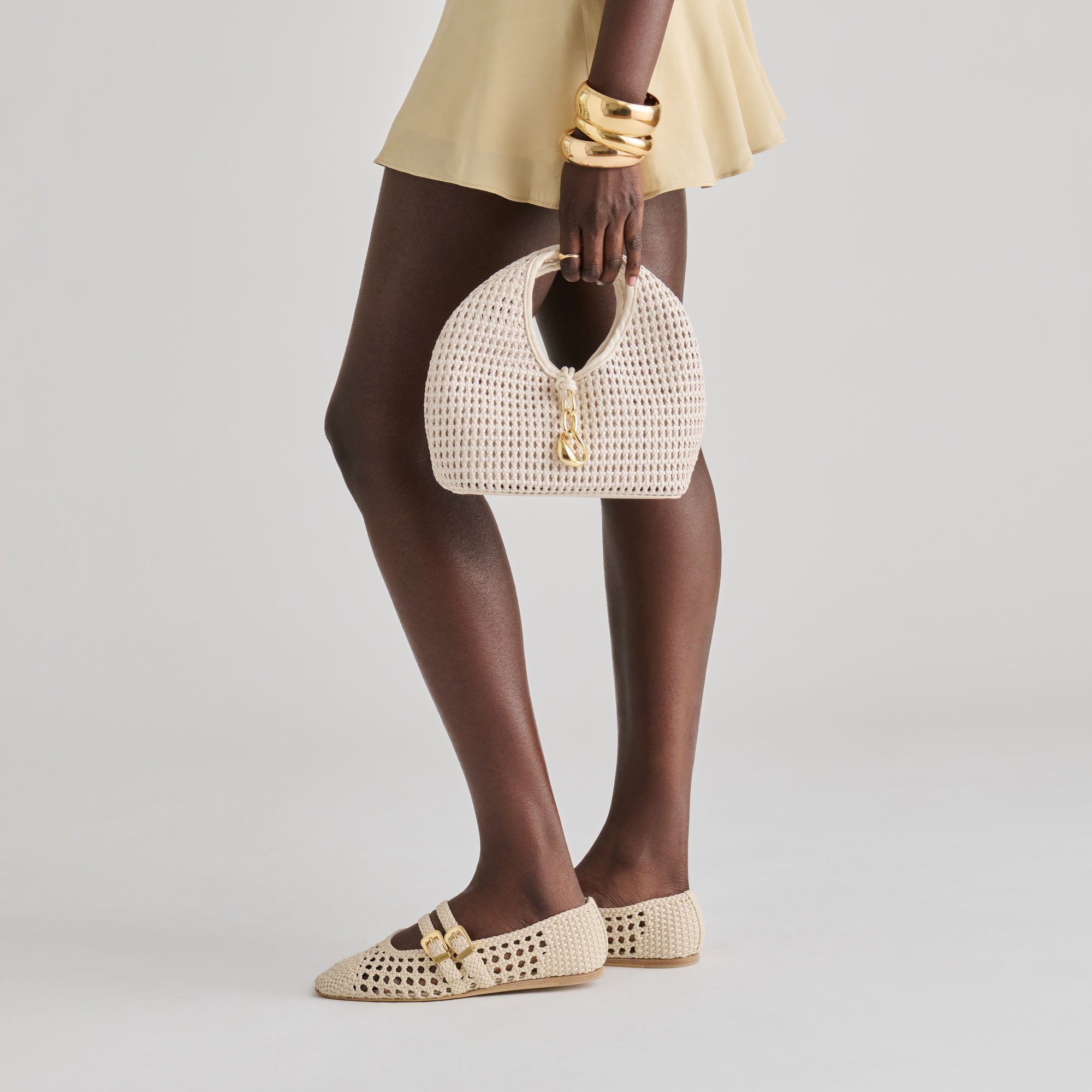 BAYLEE WOVEN BALLET FLATS CREME WOVEN STELLA - view 2
