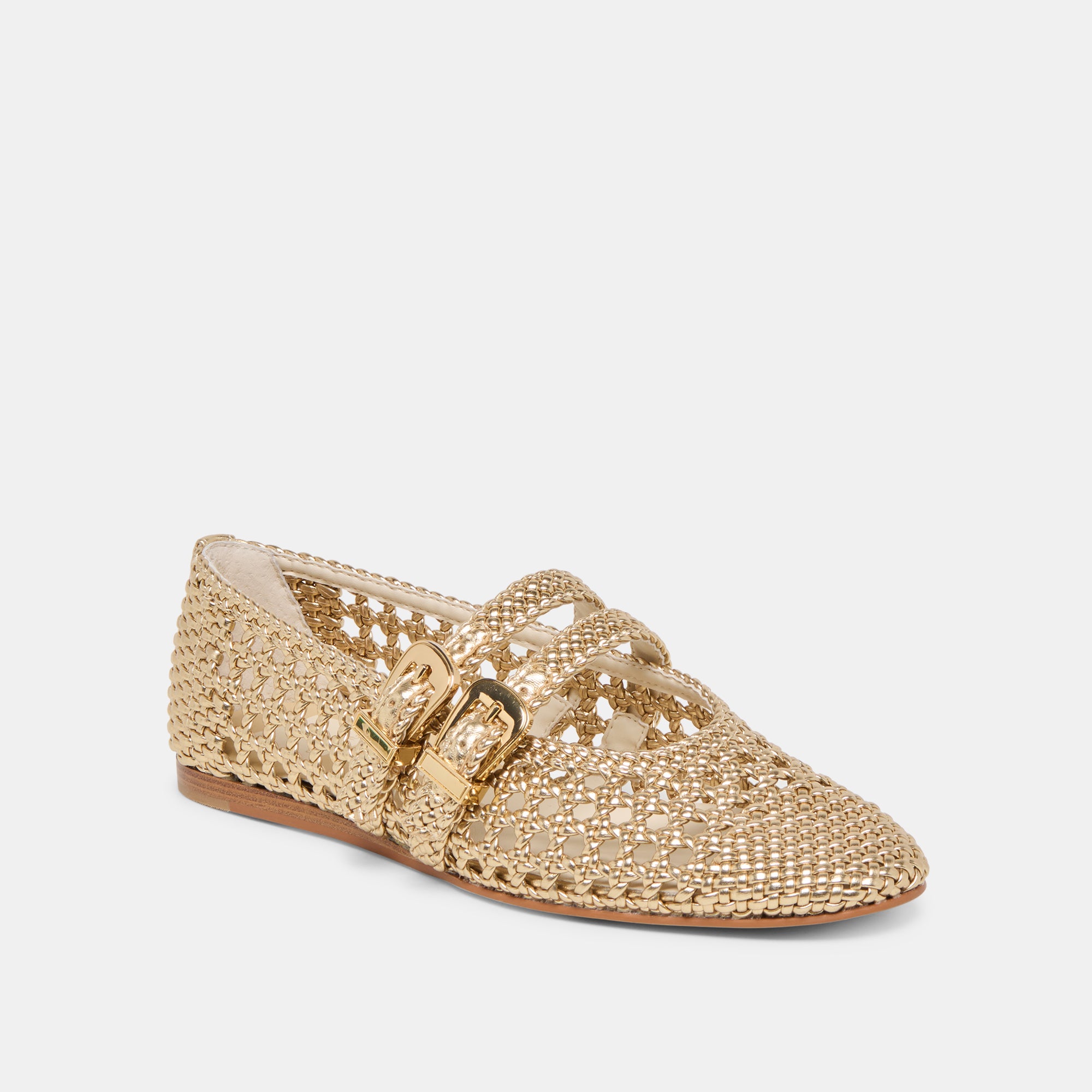 BAYLEE WOVEN BALLET FLATS GOLD WOVEN STELLA - view 2