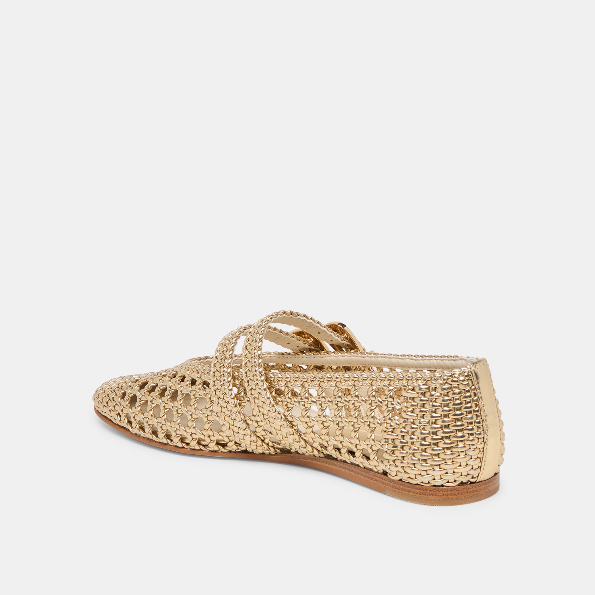 BAYLEE WOVEN BALLET FLATS GOLD WOVEN STELLA - view 7