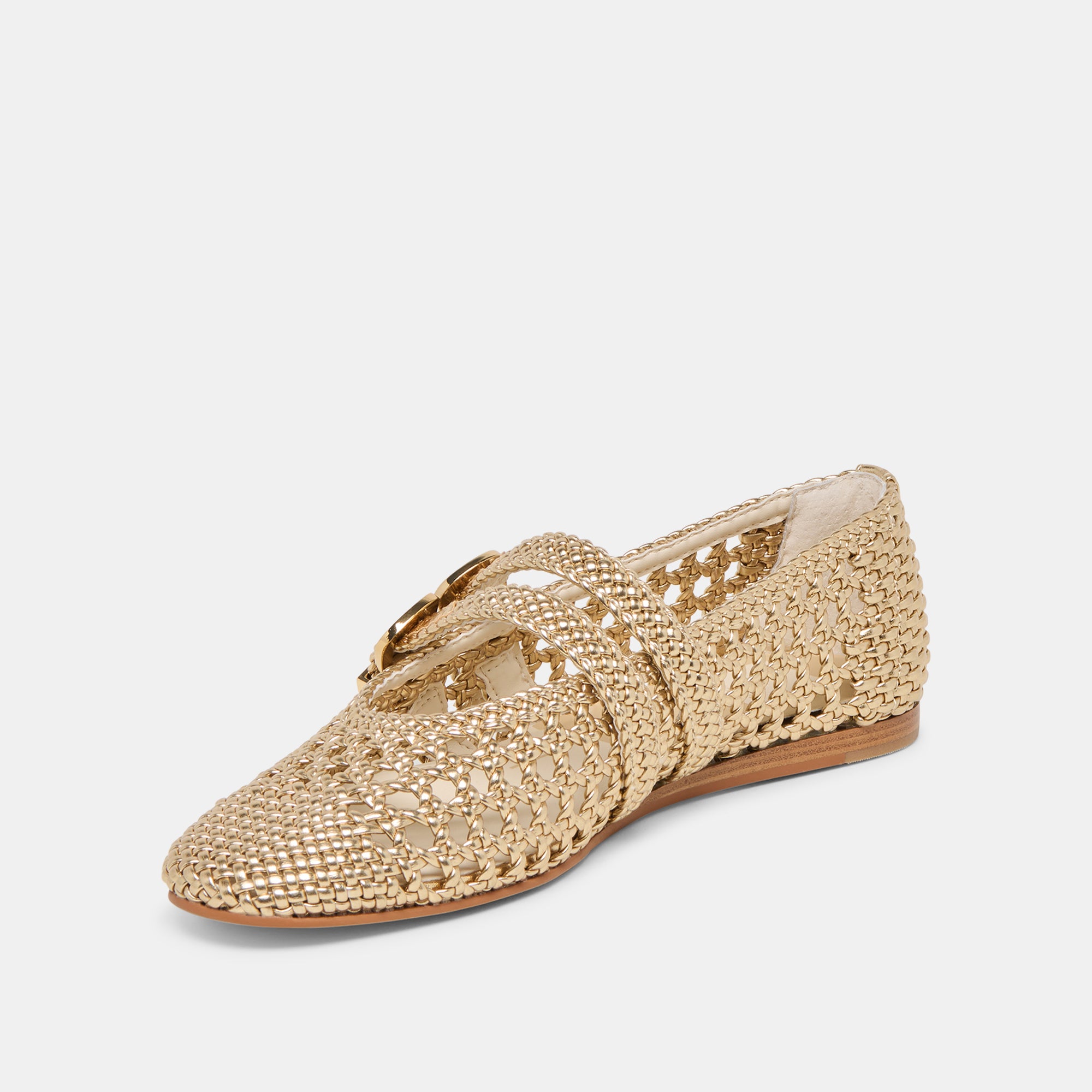 BAYLEE WOVEN BALLET FLATS GOLD WOVEN STELLA - view 6