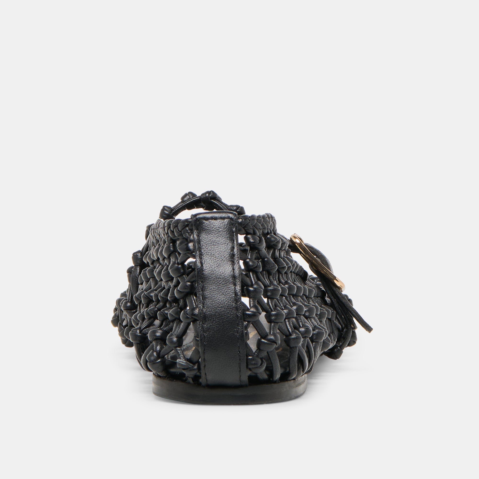 CLAIR BALLET FLATS BLACK WOVEN LEATHER