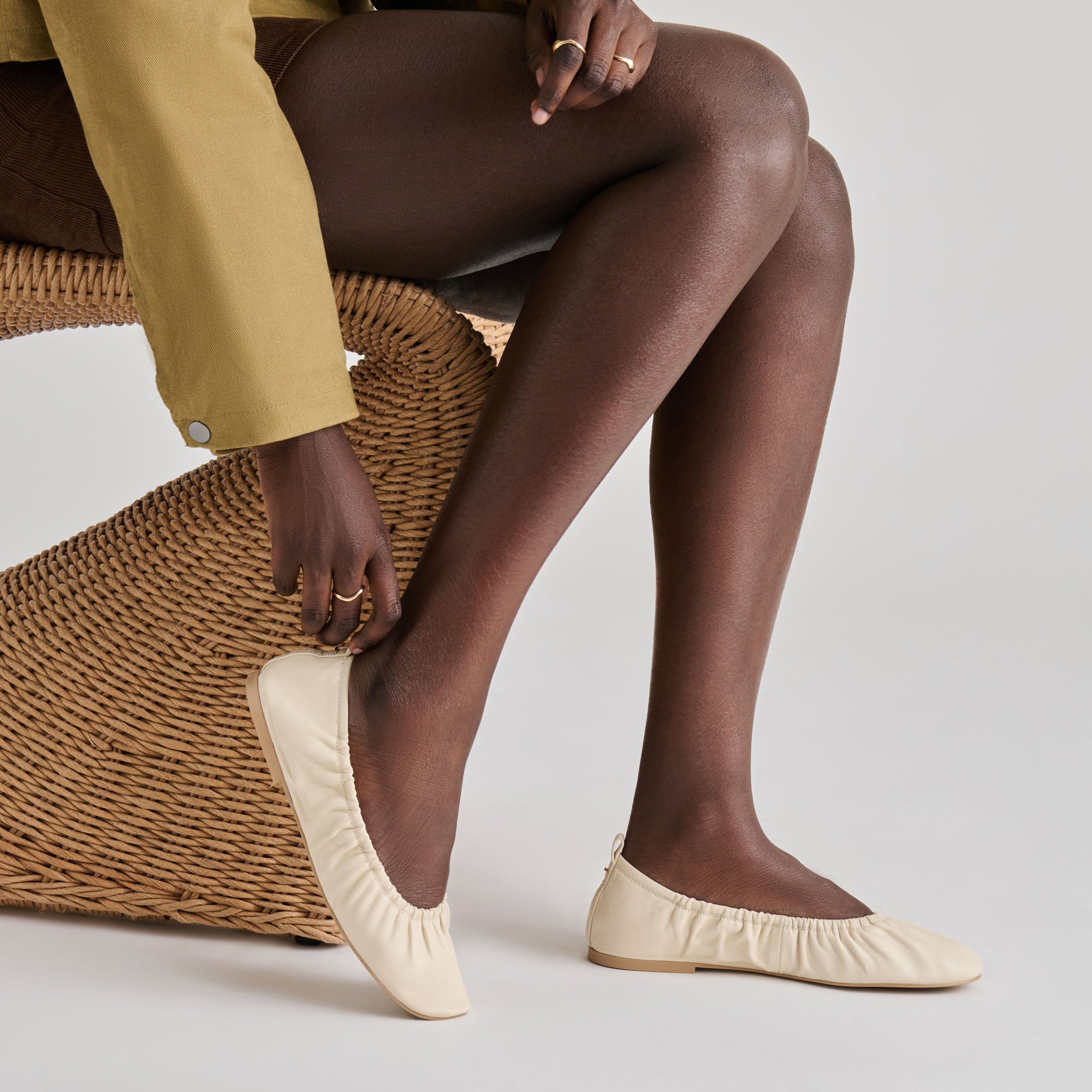 CONRAD BALLET FLATS BONE LEATHER - view 4