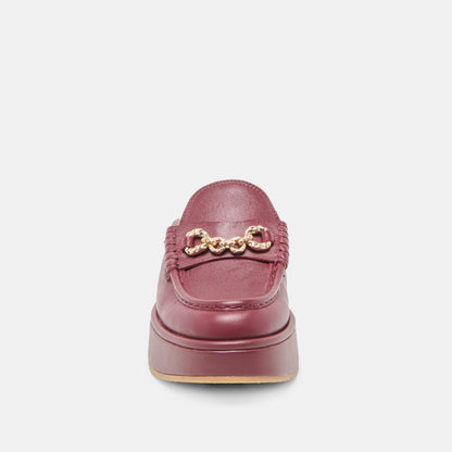 DORREL LOAFERS MAROON LEATHER