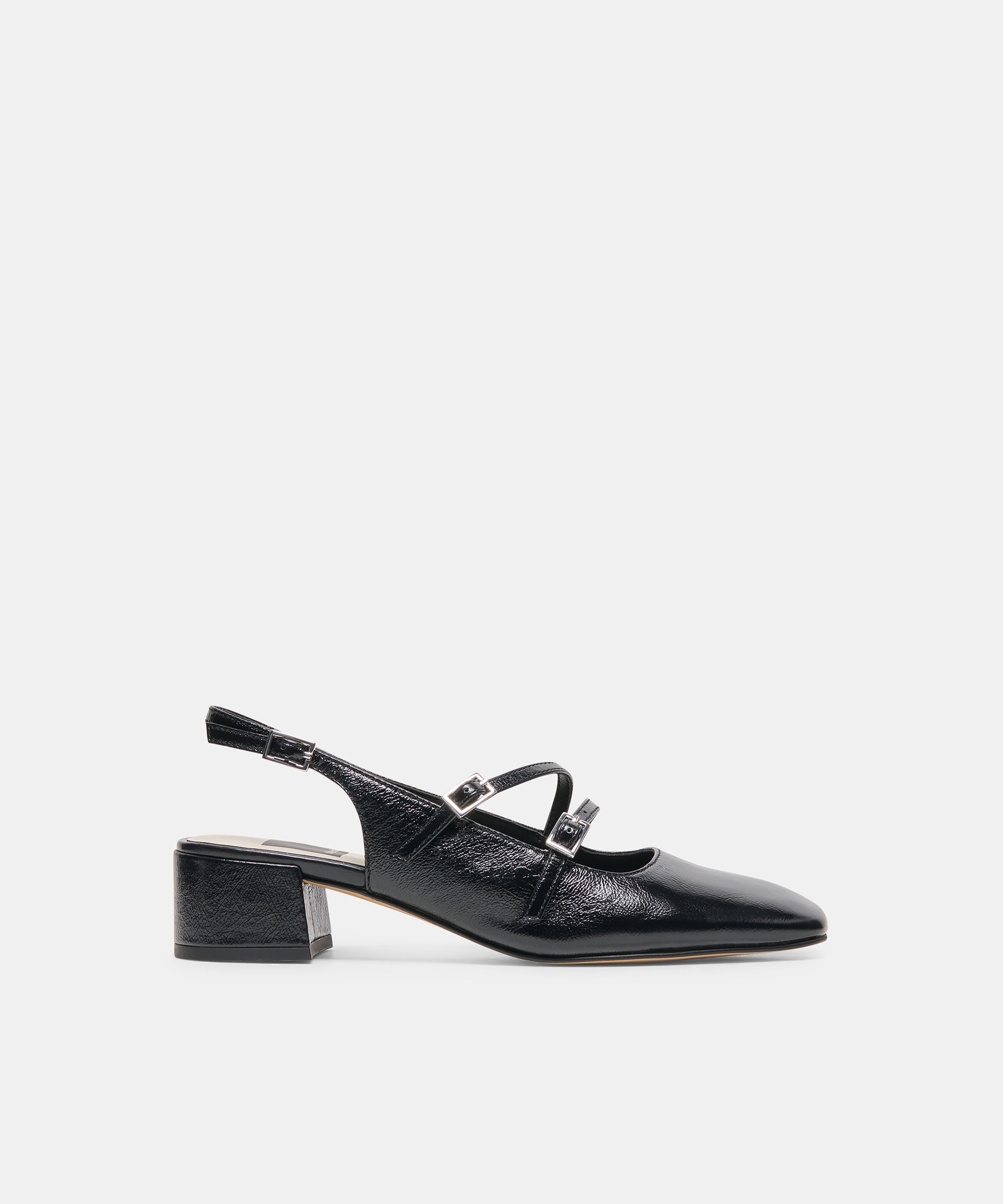 DRIAH HEELS BLACK LEATHER