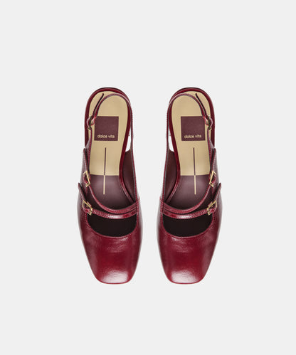 DRIAH HEELS OXBLOOD LEATHER