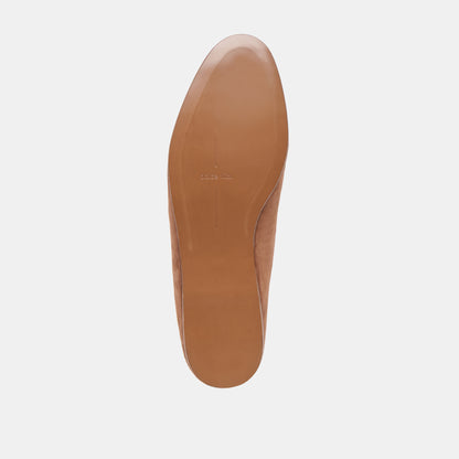EILA FLATS DK BROWN SUEDE