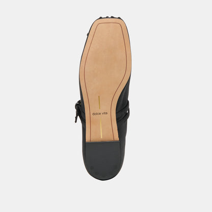 GIBSEN BALLET FLATS ONYX SATIN