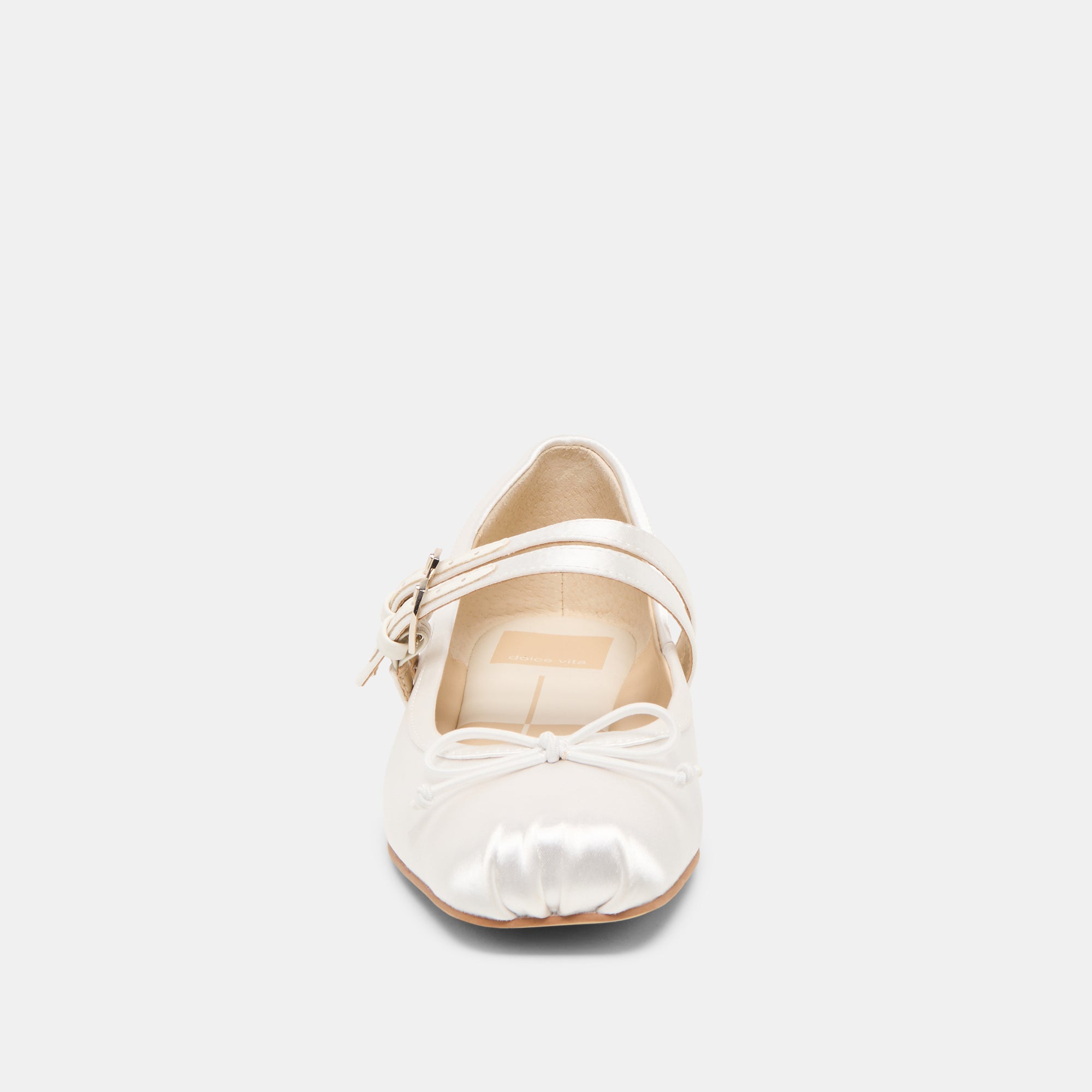 GIBSEN BALLET FLATS TRUE WHITE SATIN