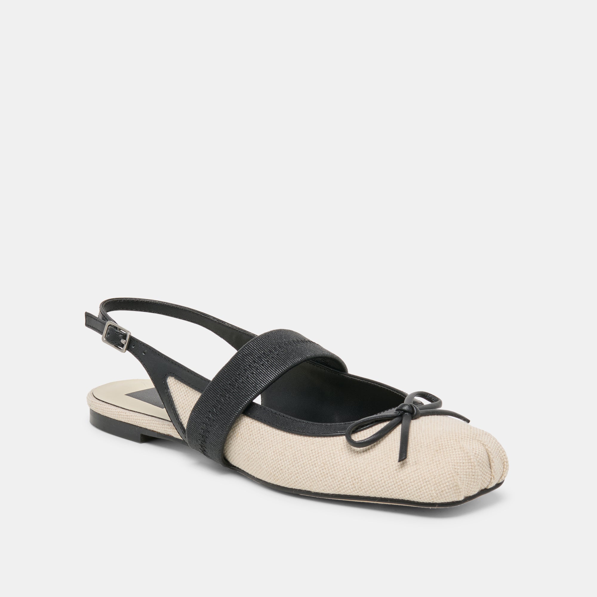 GRIFAN FLATS NATURAL BLACK LINEN - view 3