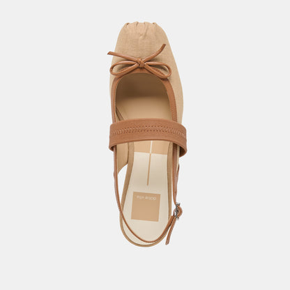 GRIFAN FLATS TAN MULTI FABRIC