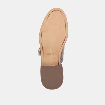 HARLAH PLUSH FLATS CHOCOLATE LEATHER