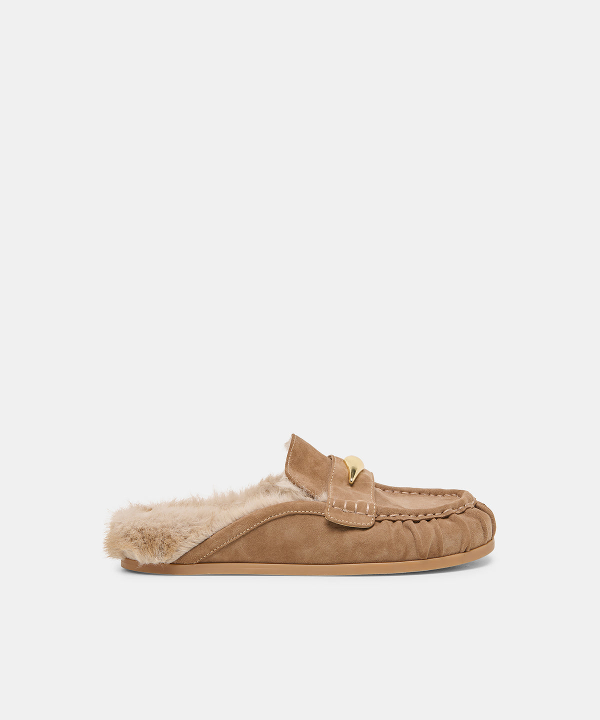 Jodero Plush Mushroom Suede Flats | Dolce Vita