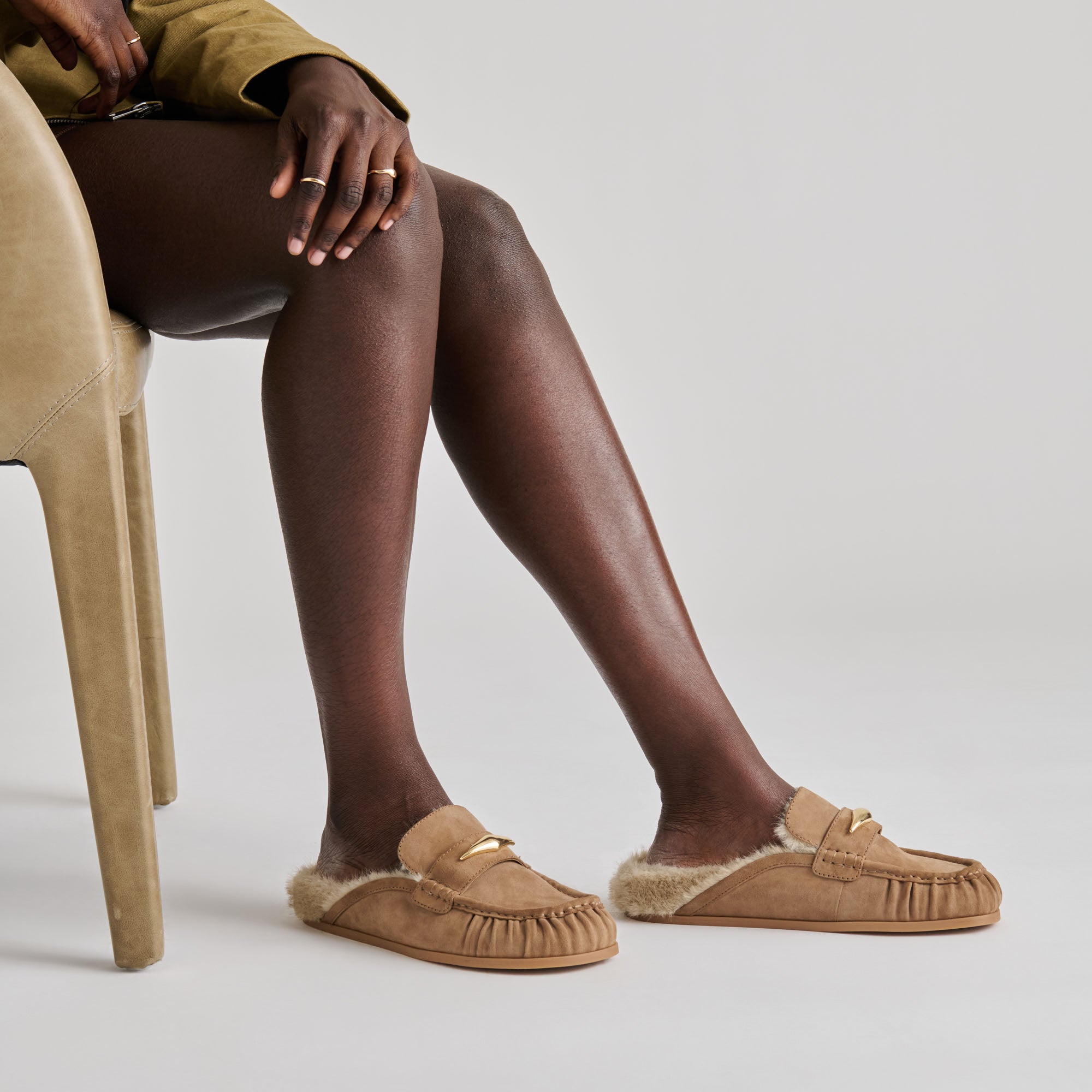 JODERO PLUSH FLATS MUSHROOM SUEDE - view 8