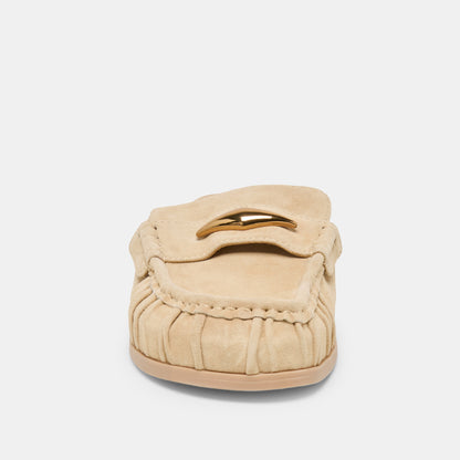 JODERO FLATS ALMOND SUEDE