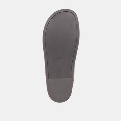JODERO FLATS BROWN LEOPARD PRINTED SUEDE