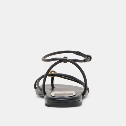 KENLEY SANDALS BLACK LEATHER