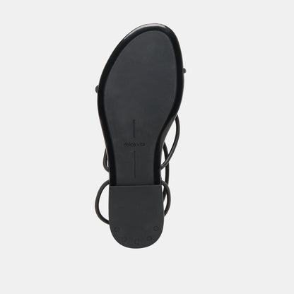 KENLEY SANDALS BLACK LEATHER