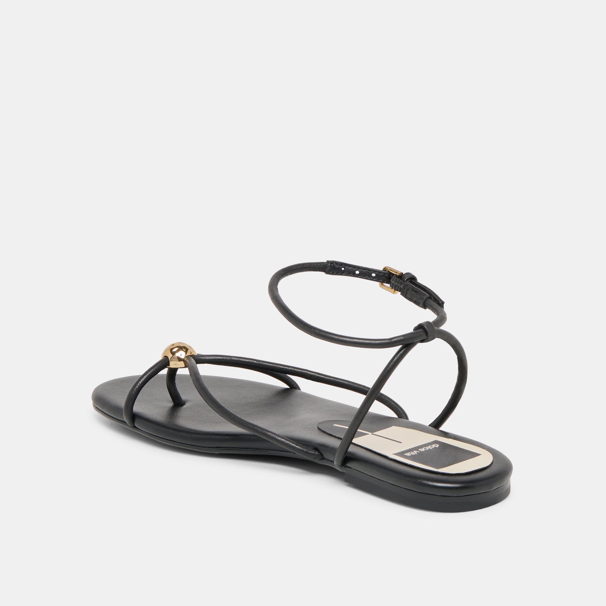 KENLEY SANDALS BLACK LEATHER