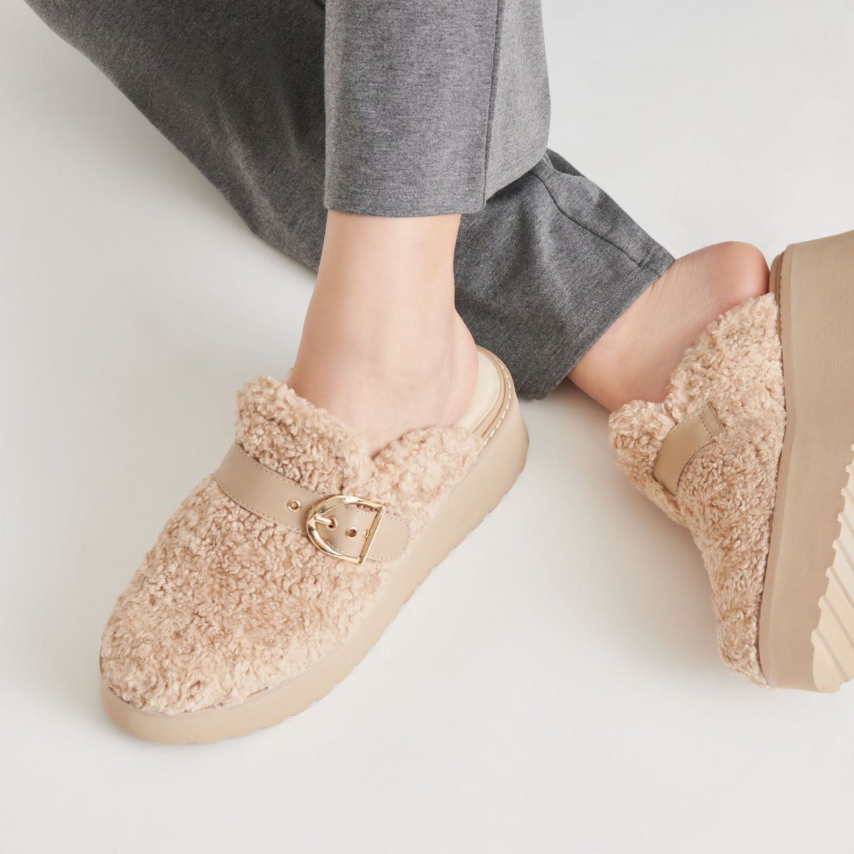 LELANI PLUSH FLATS NATURAL PLUSH - view 4