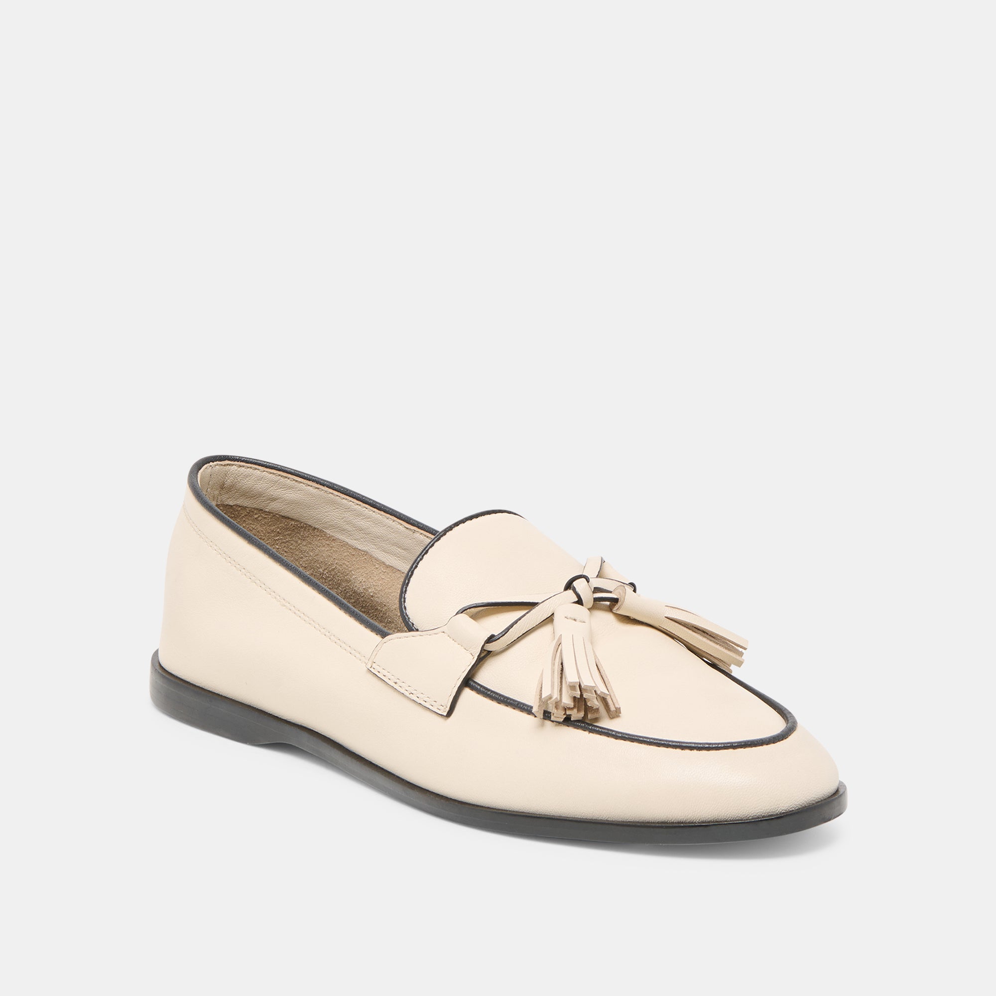 LOKLAN LOAFERS IVORY LEATHER