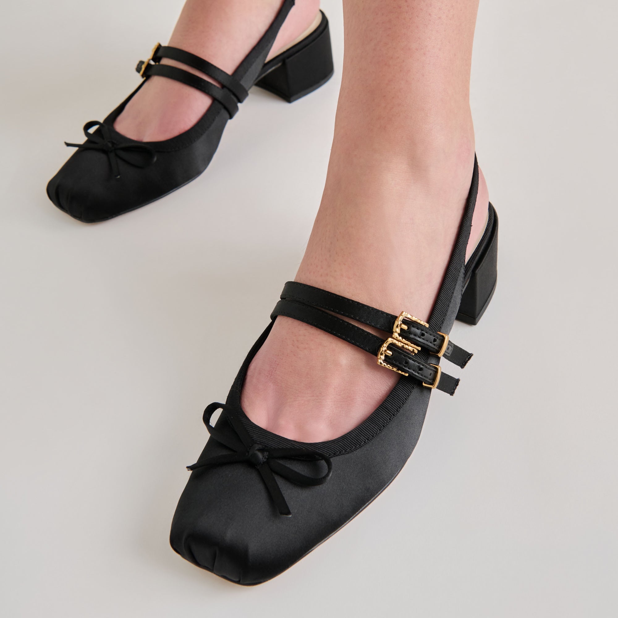 LORIS HEELS ONYX SATIN - view 4