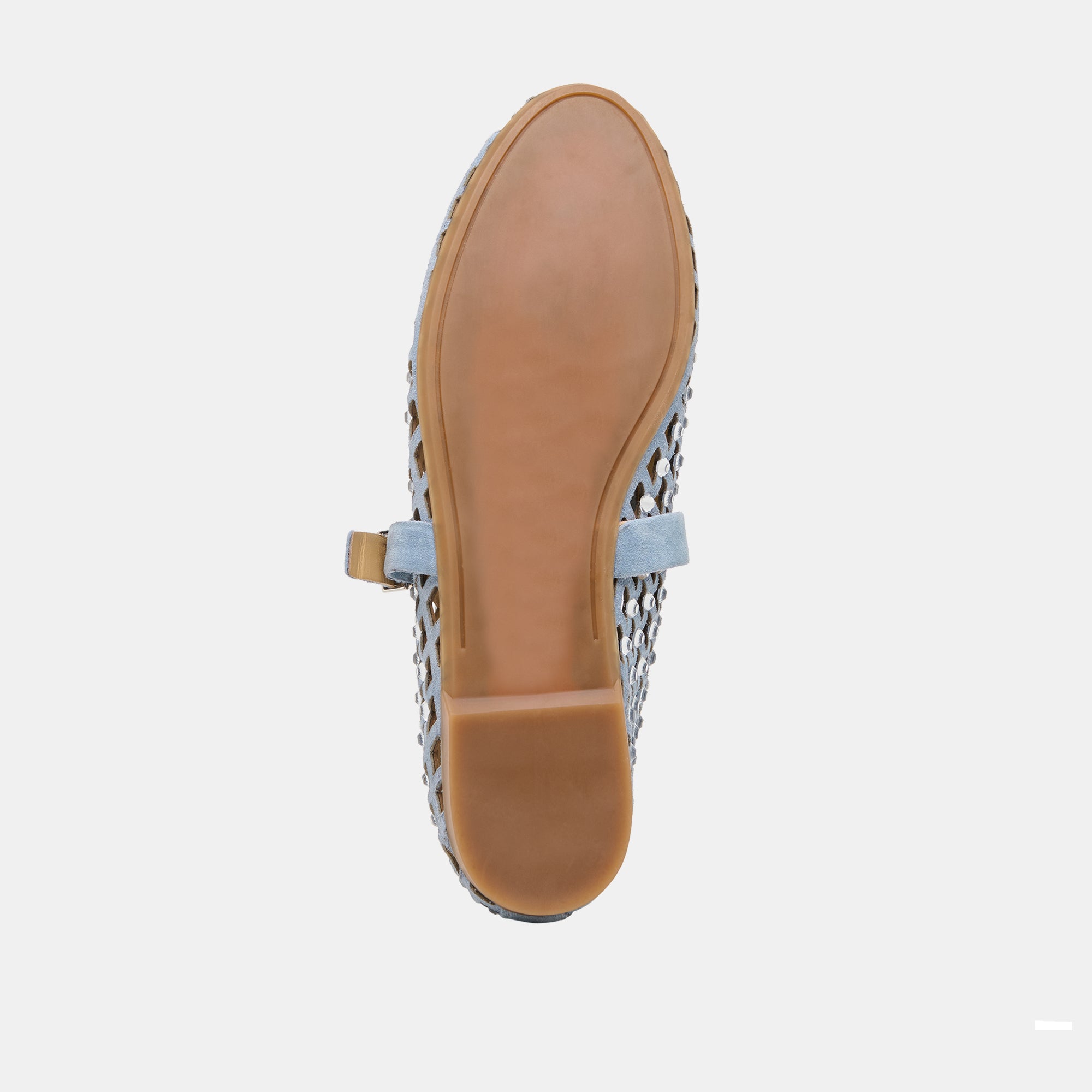 MAVIN RHINESTONE BALLET FLATS BLUE SUEDE - view 10