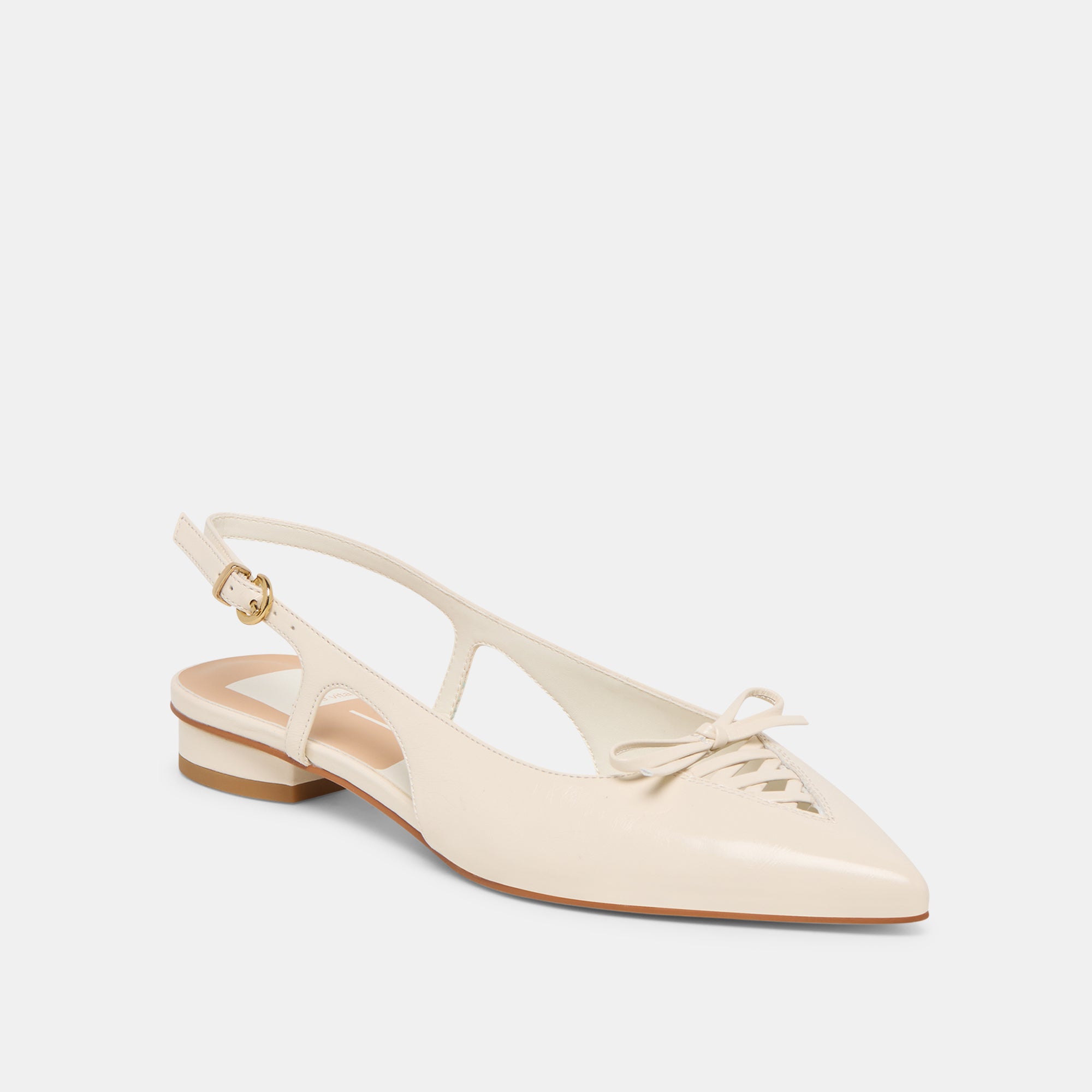 OWANA FLATS OFF WHITE LEATHER - view 3