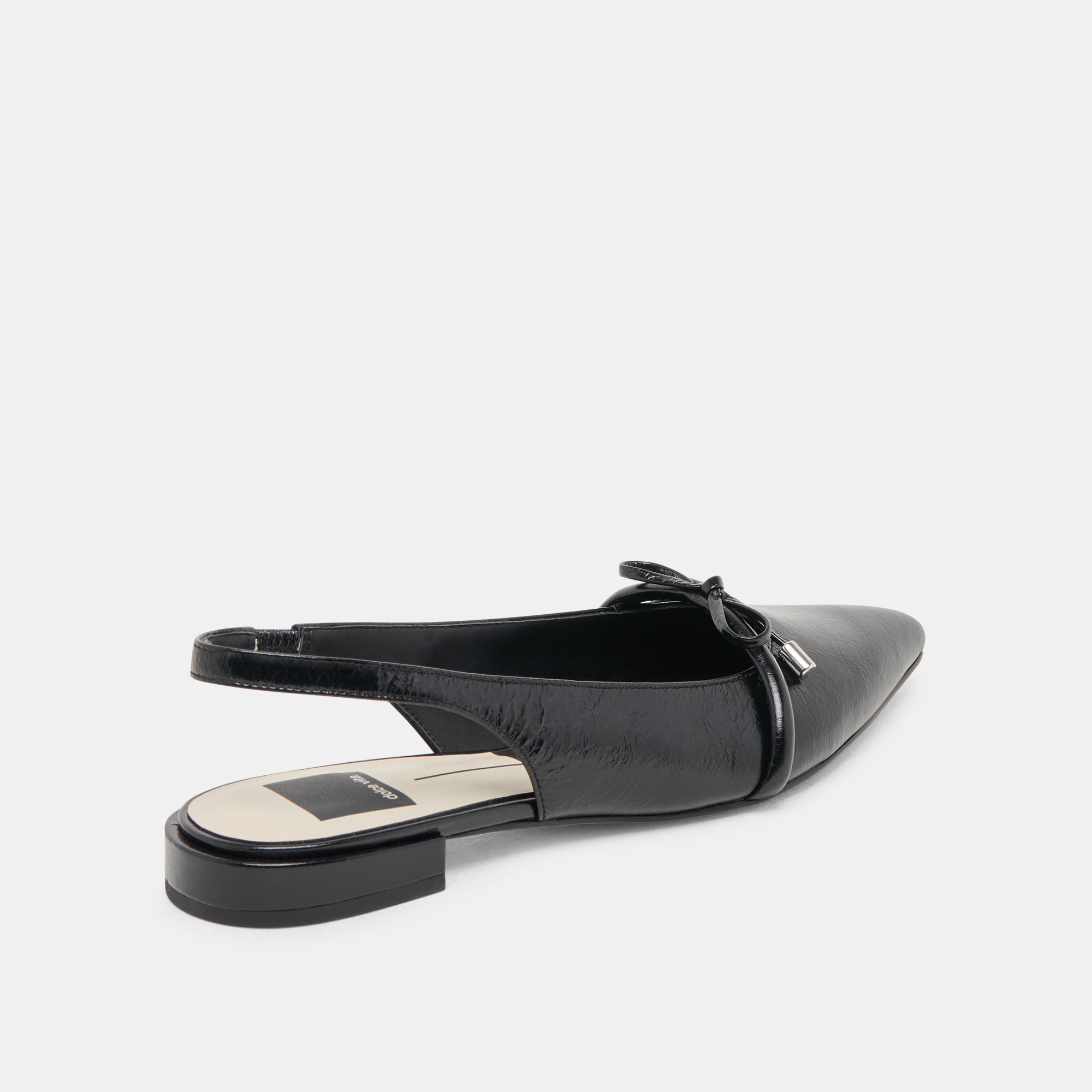 PAYGE FLATS MIDNIGHT CRINKLE PATENT