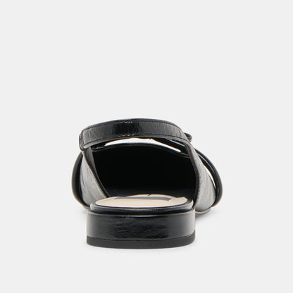 PAYGE FLATS MIDNIGHT CRINKLE PATENT