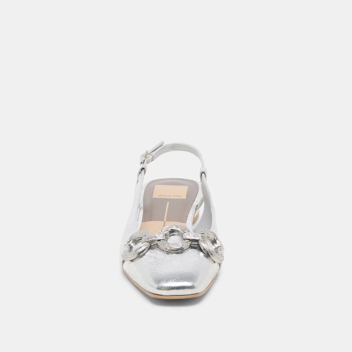 RAMANO FLATS SILVER DISTRESSED LEATHER - view 6