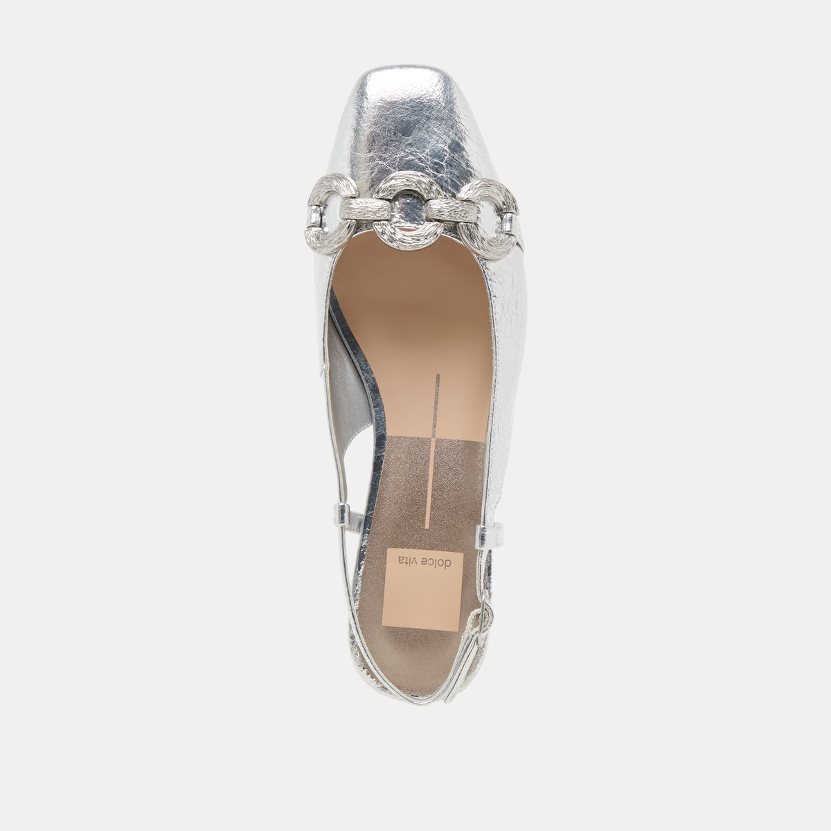 RAMANO FLATS SILVER DISTRESSED LEATHER - view 8