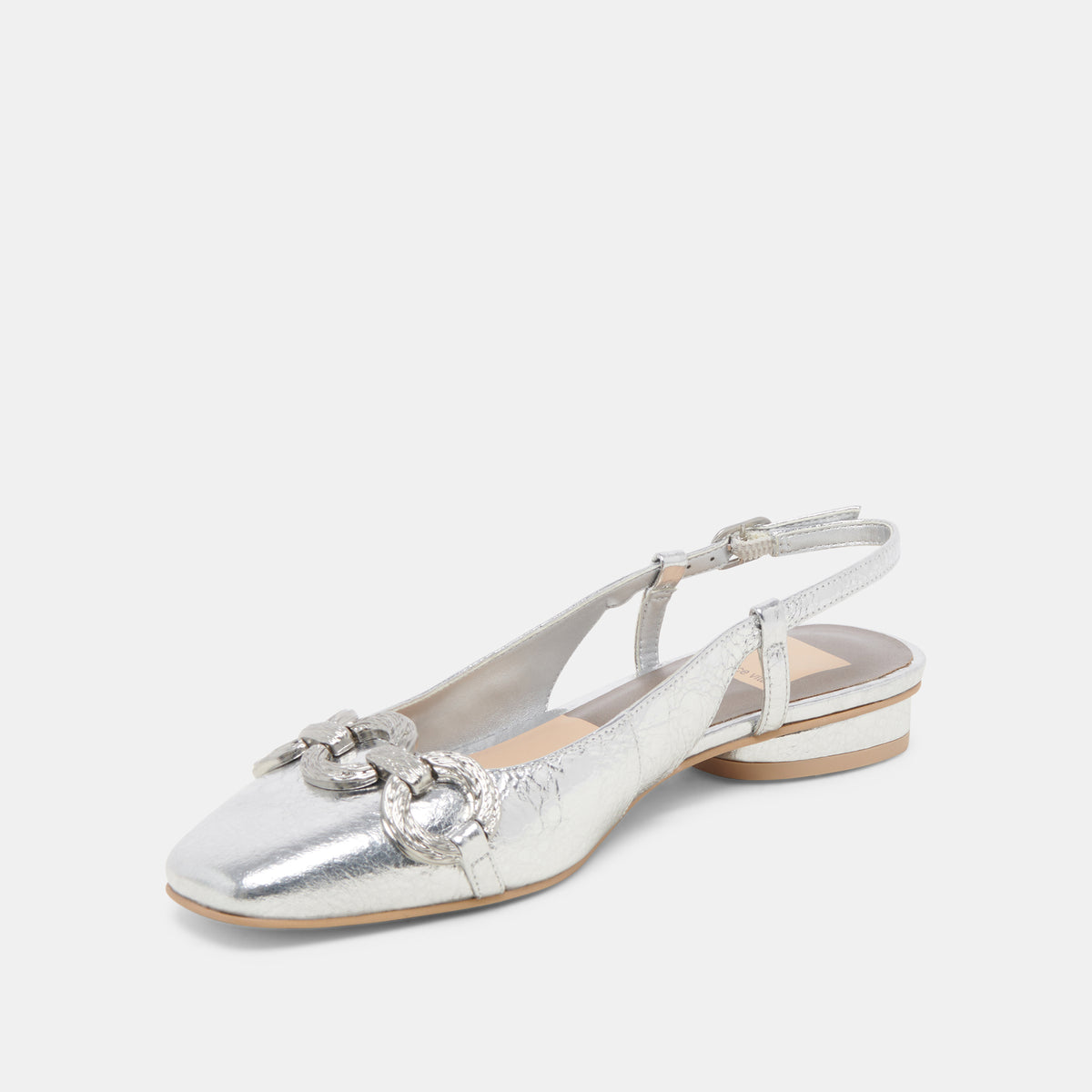 RAMANO FLATS SILVER DISTRESSED LEATHER - view 4