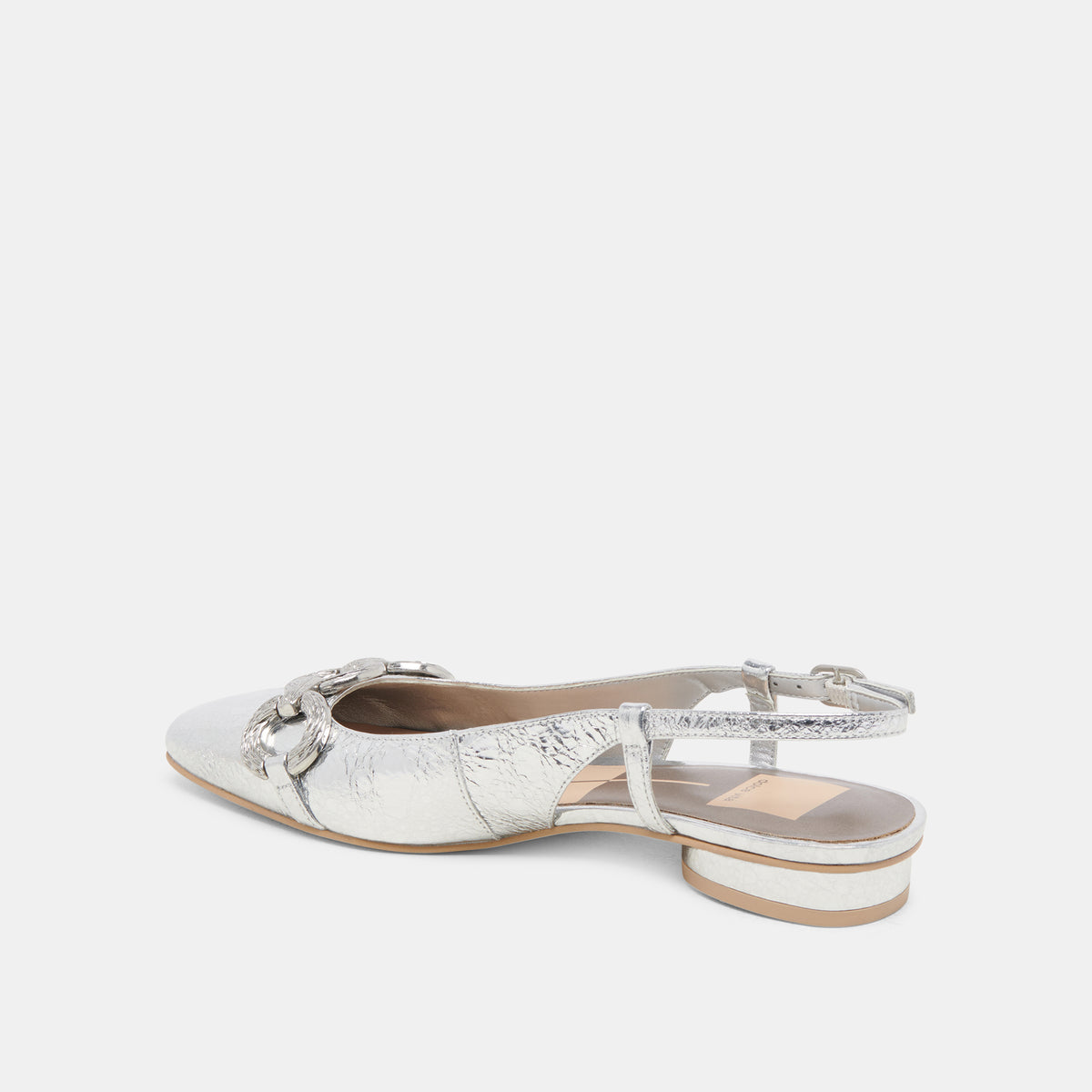 RAMANO FLATS SILVER DISTRESSED LEATHER - view 5