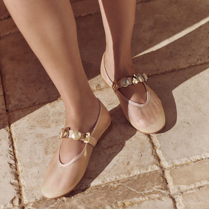 RELAN MESH BALLET FLATS FRENCH VANILLA MESH