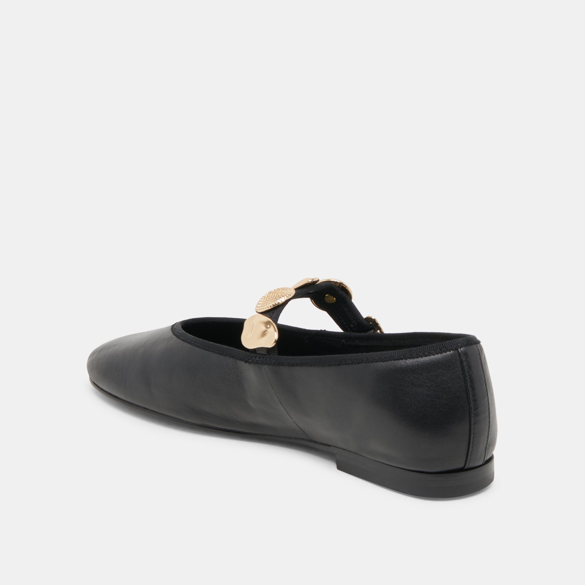 RELAN WIDE BALLET FLATS BLACK LEATHER - view 5