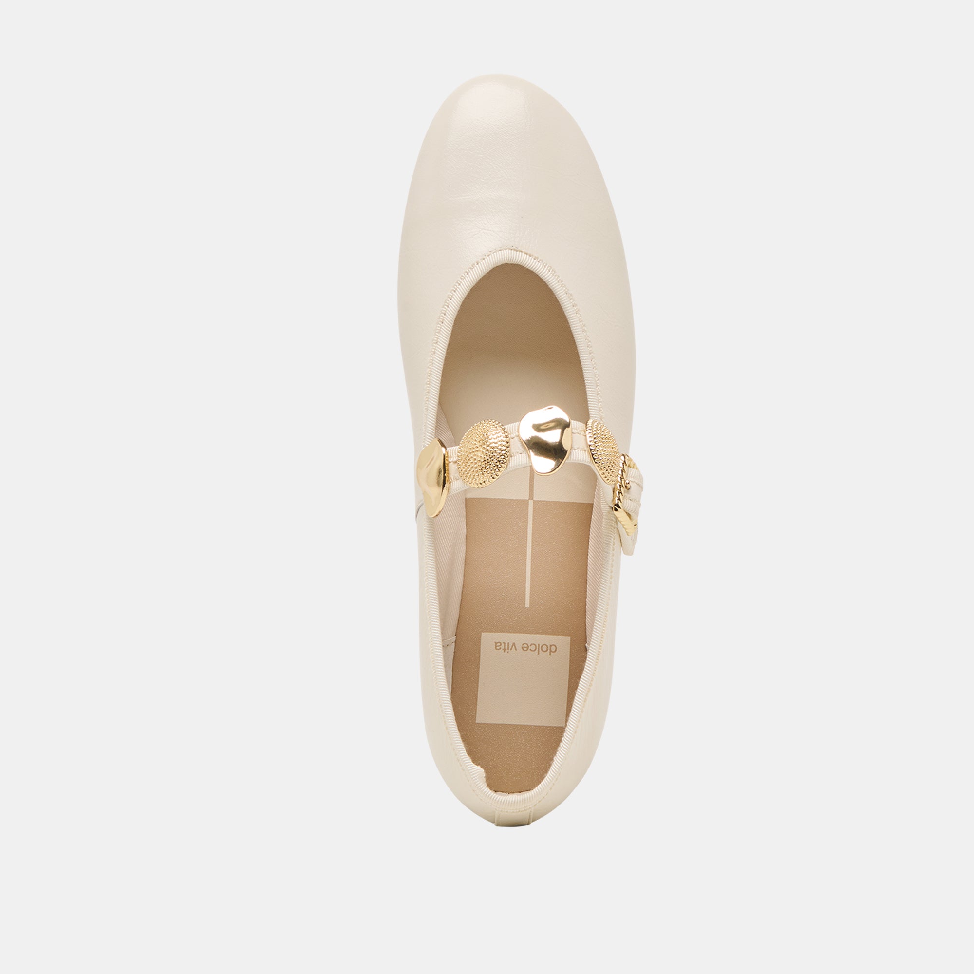 RELAN WIDE BALLET FLATS OFF WHITE LEATHER - view 8