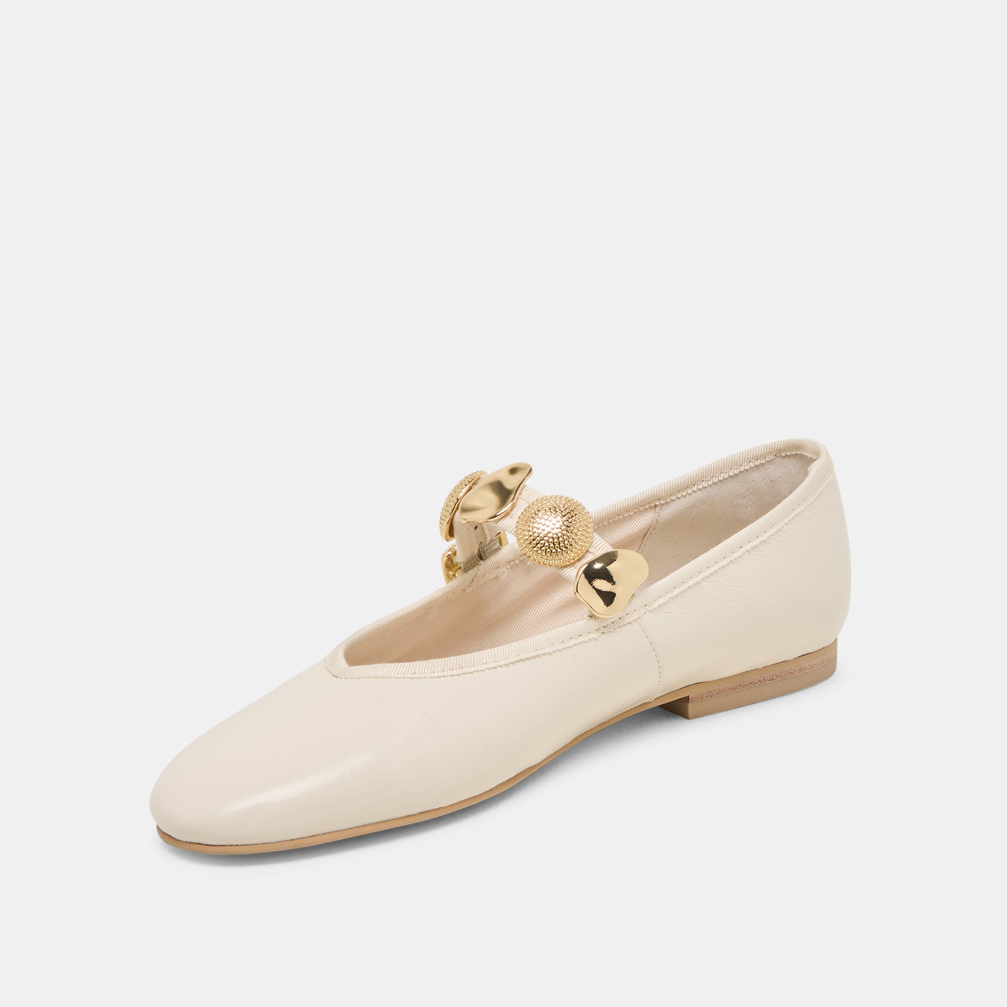 RELAN WIDE BALLET FLATS OFF WHITE LEATHER - view 4