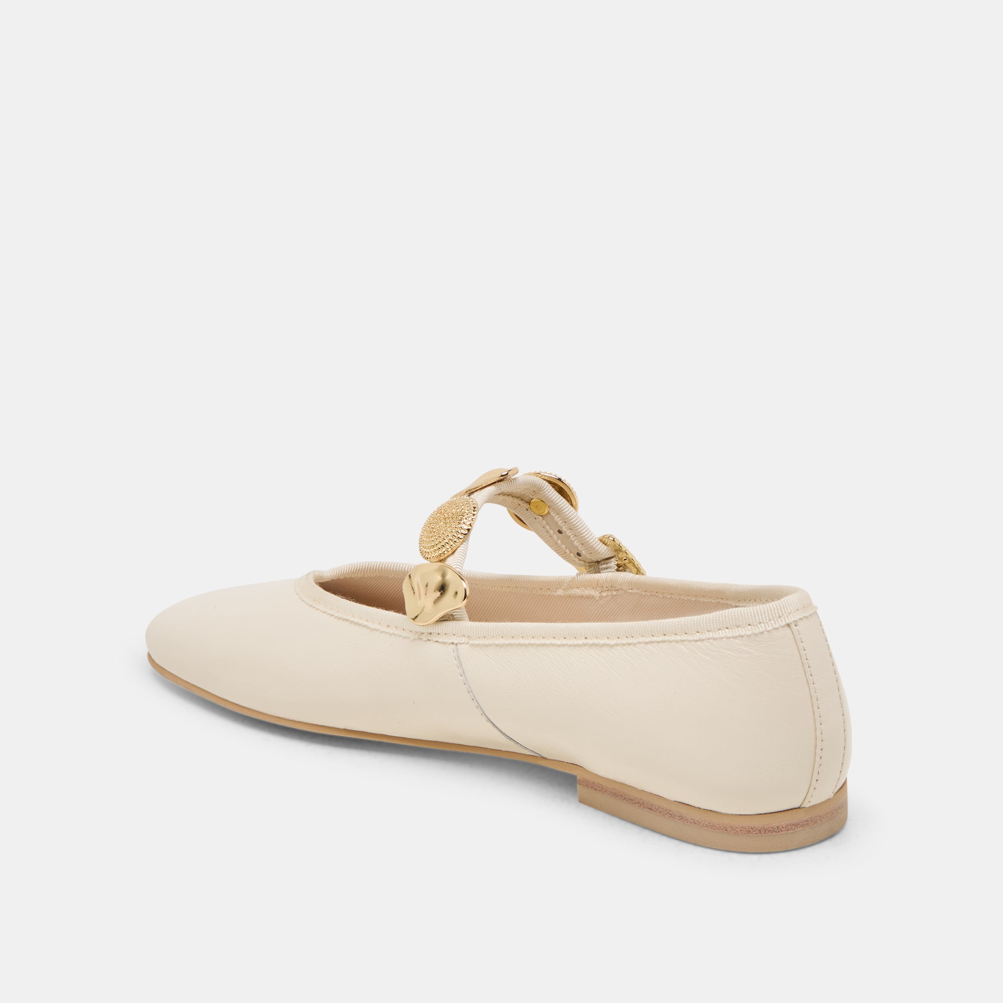 RELAN WIDE BALLET FLATS OFF WHITE LEATHER - view 5