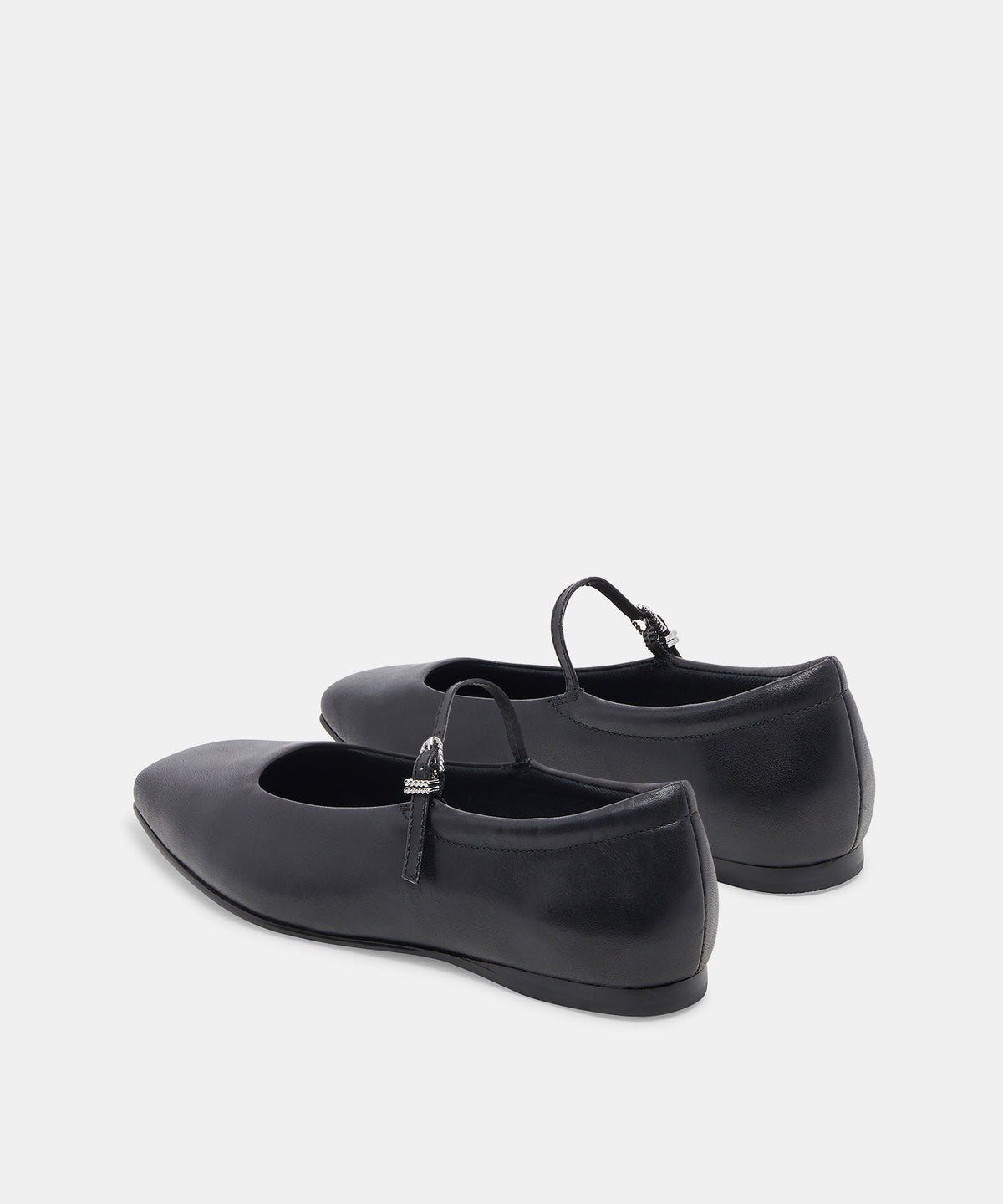 REYES WIDE BALLET FLATS BLACK LEATHER - view 4