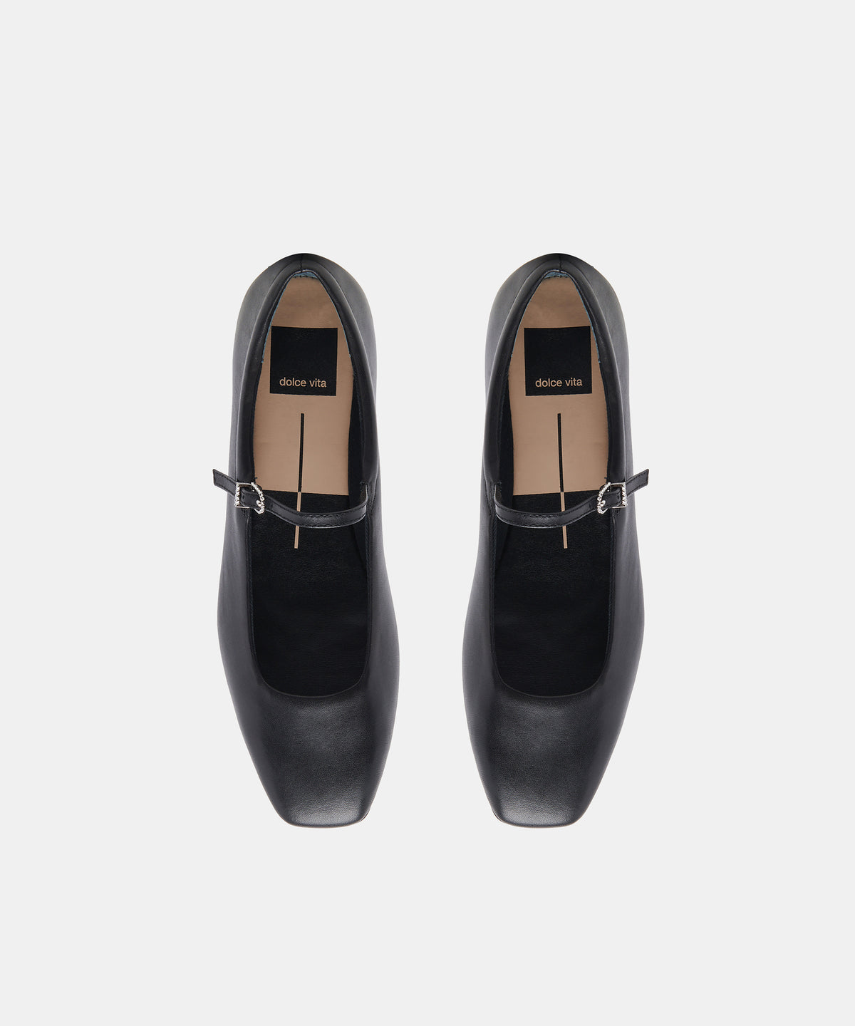 REYES WIDE BALLET FLATS BLACK LEATHER - view 3