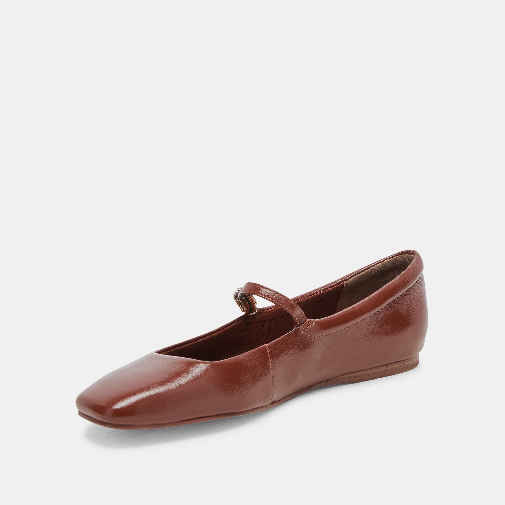 REYES BALLET FLATS BROWN CRINKLE PATENT - view 8
