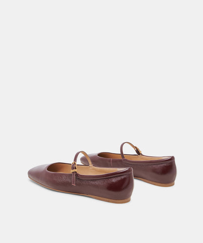 REYES BALLET FLATS CRANBERRY CRINKLE PATENT